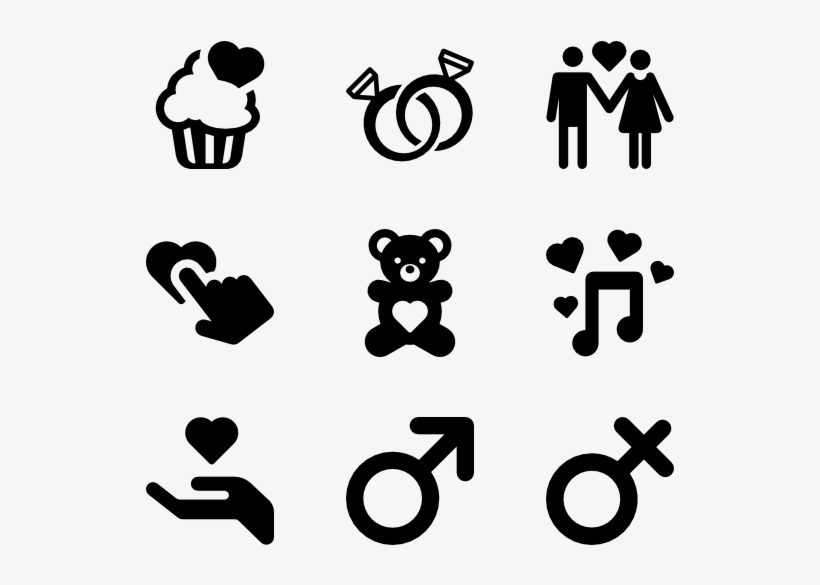 Saint Valentine 100 Icons - Loading Icon Vector, transparent png download