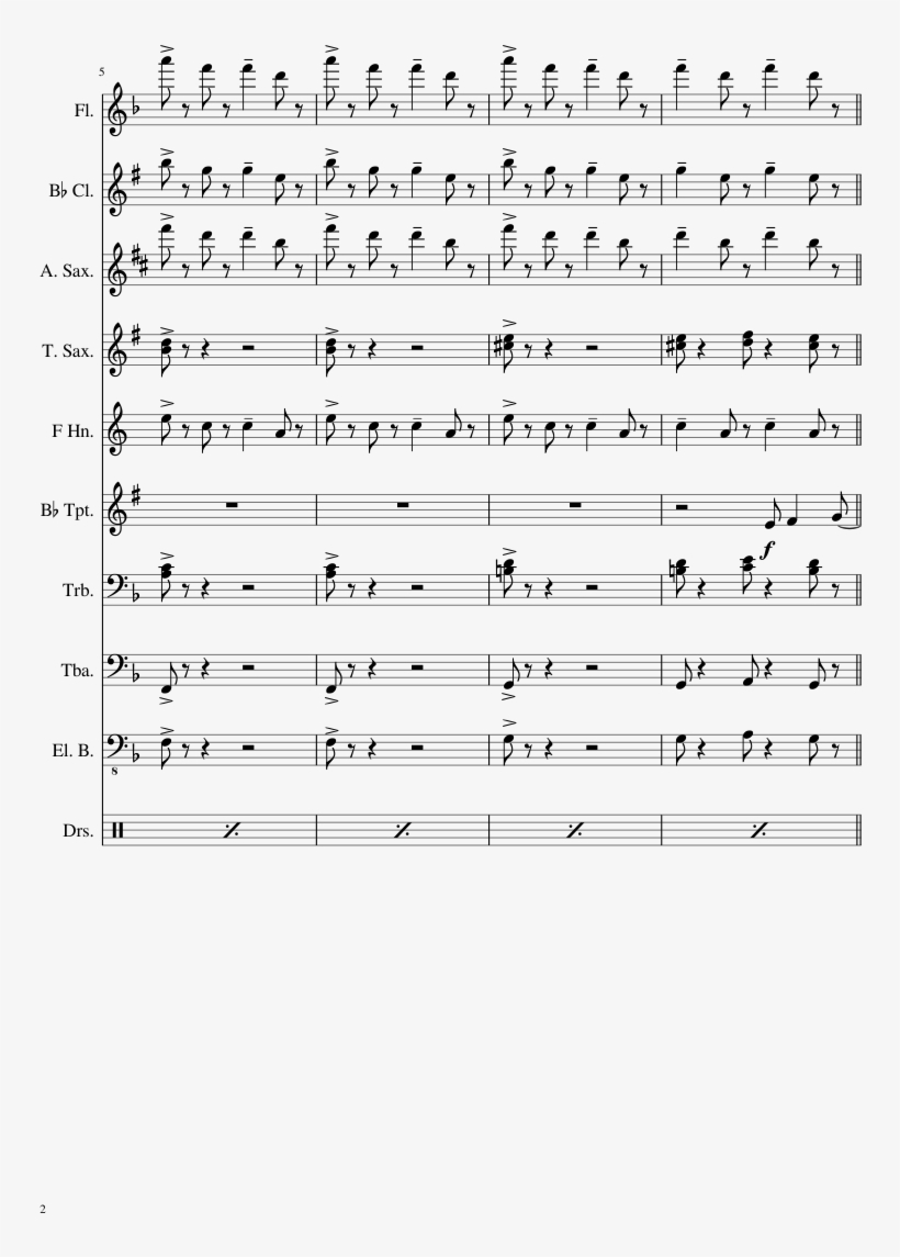 Genghis Khan Sheet Music Composed By Miike Snow 2 Of - Sheet Music For Genghis Khan, transparent png download