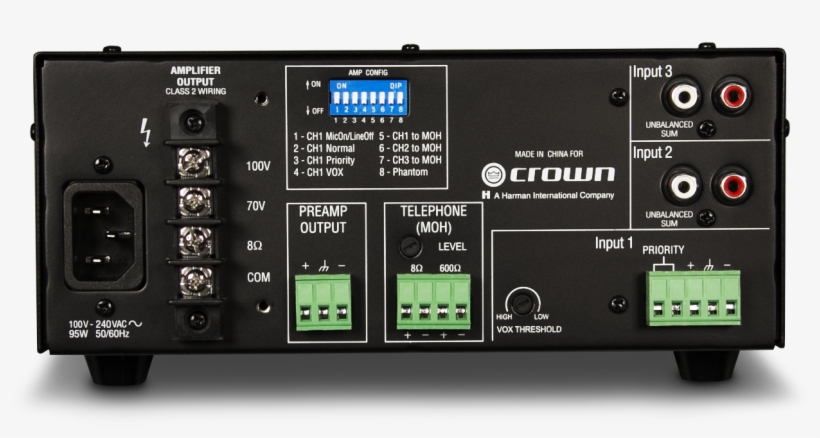 Larger Images - Crown 160ma 60w Mixer/amplifier, transparent png download