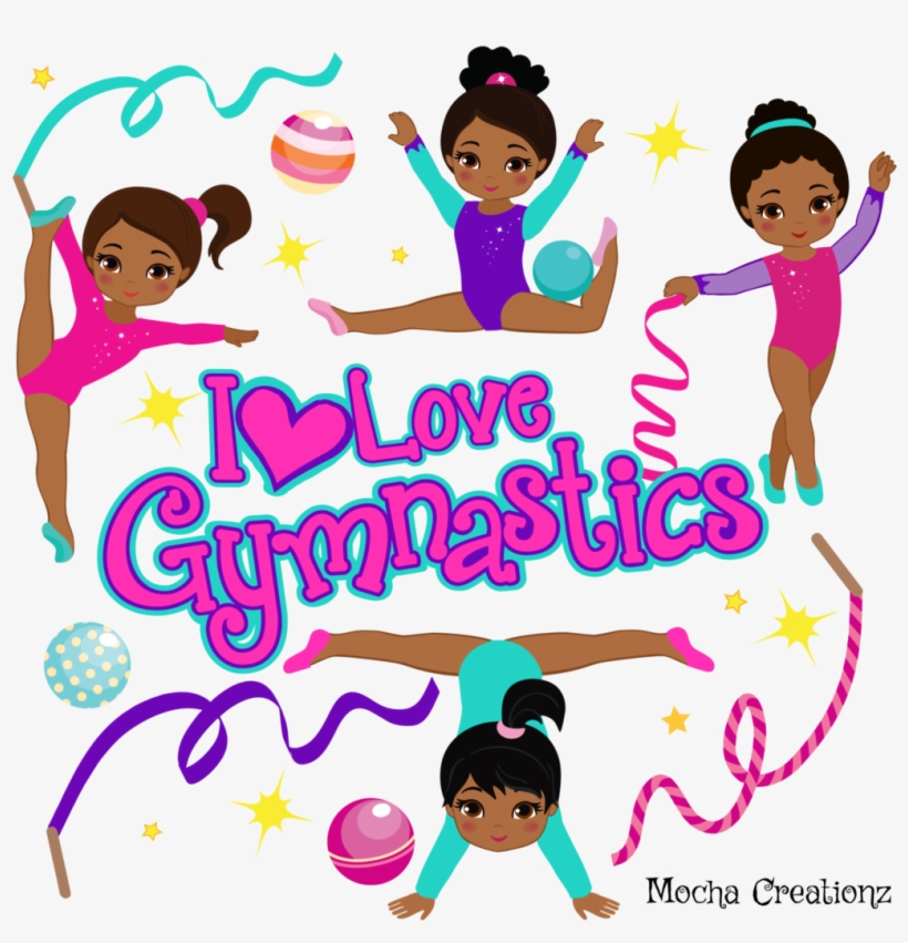 African American Gymnastics Graphic T-shirt - African American Gymnast Clipart, transparent png download