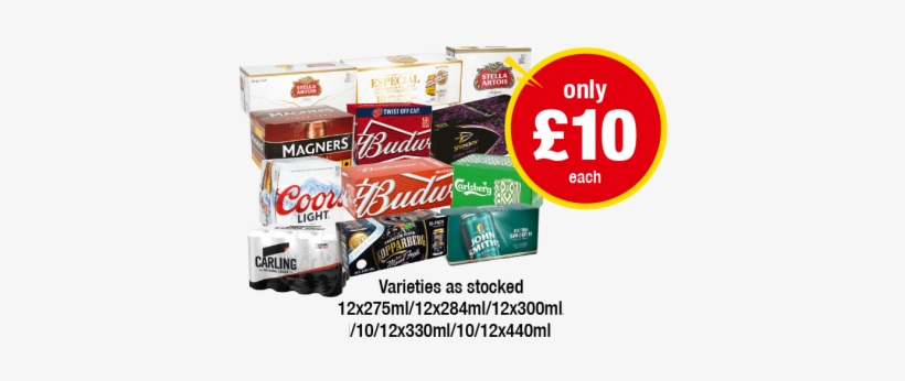 Stella Artois - Budweiser 4 X 300ml, transparent png download