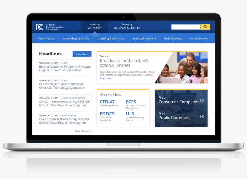 New Fcc Gov On Laptop - Fcc Gov, transparent png download