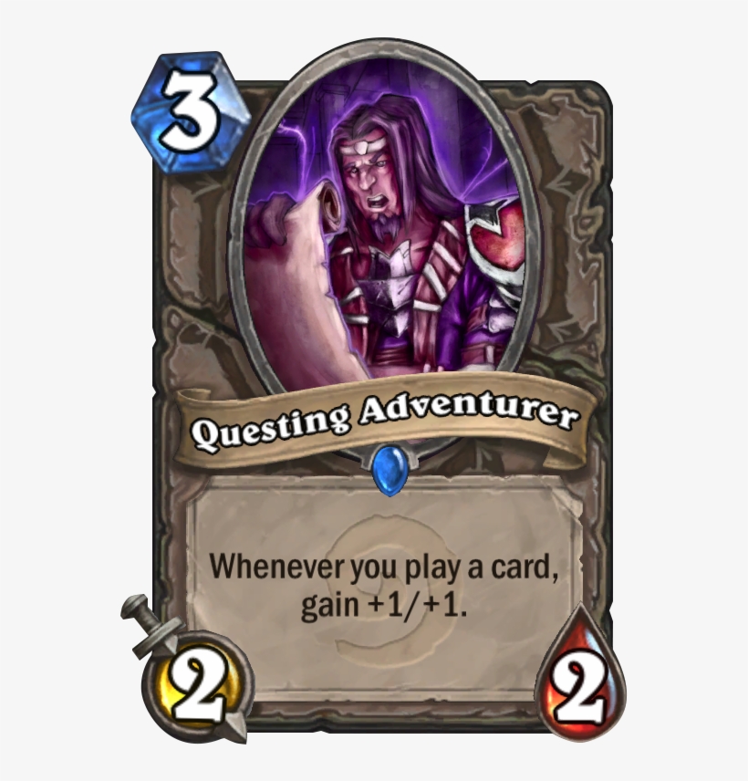 Questing Adventurer - Hearthstone Charge Cards, transparent png download