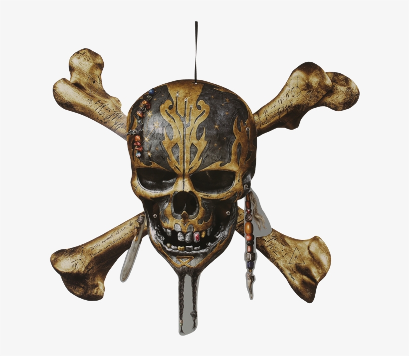 Jointed Skull & Crossbones Hanging Wall Decor - Pirates Of The Caribbean 5 Logo Png, transparent png download