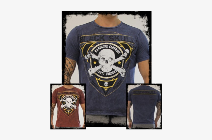 Tshirt Cross Bones Blue - T-shirt, transparent png download