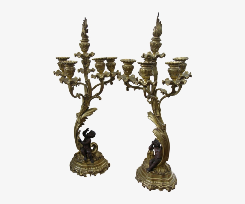 1870s Antique French Pair Of Napoleon Iii Bronze And - Metal Tree Sculpture Png Transparent, transparent png download