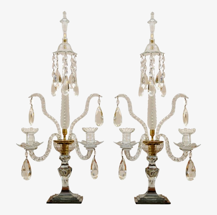 Antique Crystal Candelabra - Antique, transparent png download