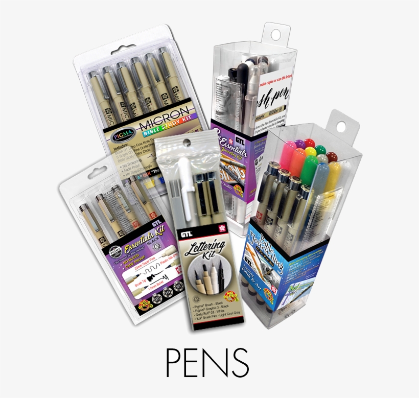 Ij Pens Button - Bible Journaling 17 Piece Set - Micron Gellyroll, transparent png download