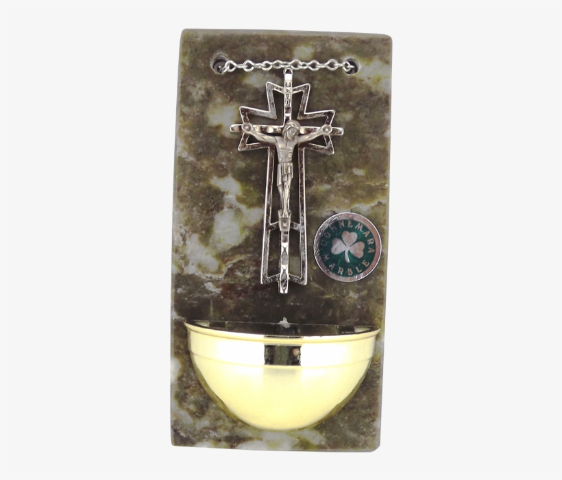 350 Gilt Bowl Holy Water Font - Cross, transparent png download
