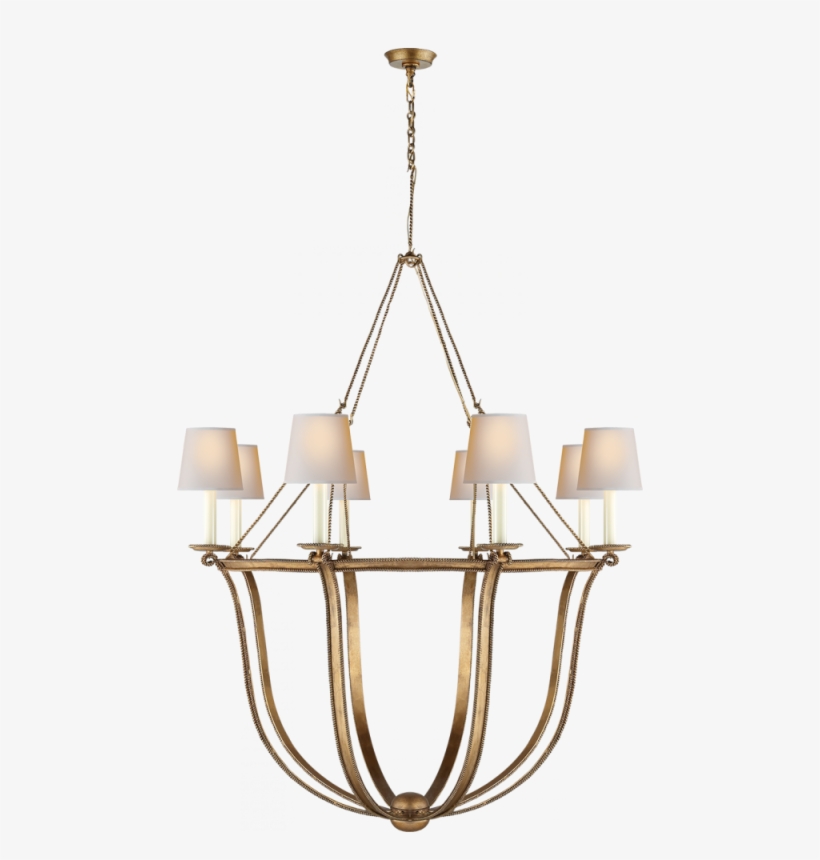 Lancaster Chandelier In Gilded Iron With Natural - Visual Comfort Chc1577gi-np E. F. Chapman Lancaster, transparent png download