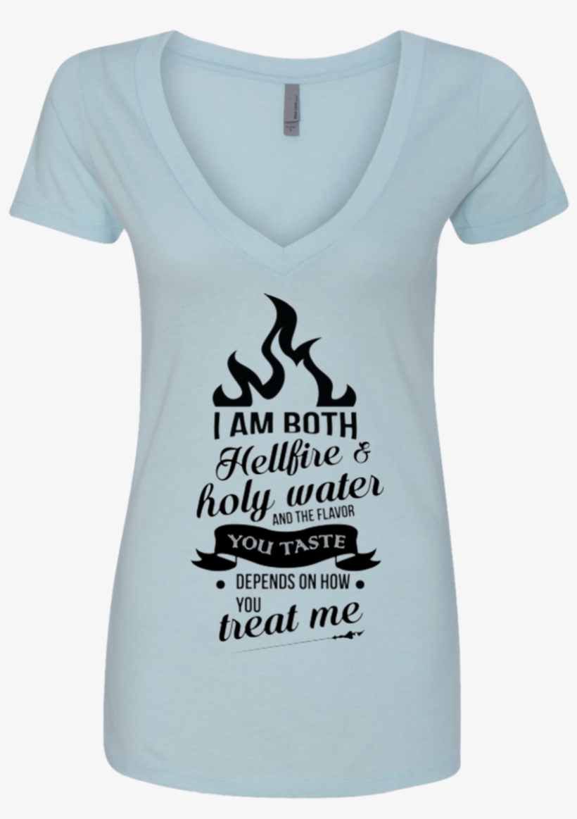 I Am Both Hellfire And Holy Water Ladies' Deep V Neck - Pit Bull, transparent png download