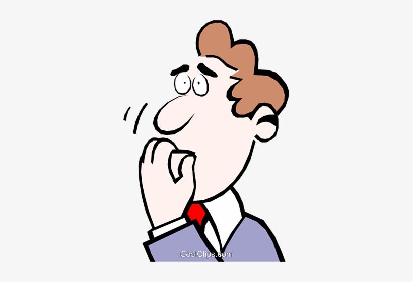 Cartoon Faces Royalty Free Vector Clip Art Illustration - Apprehensive Clipart Png, transparent png download