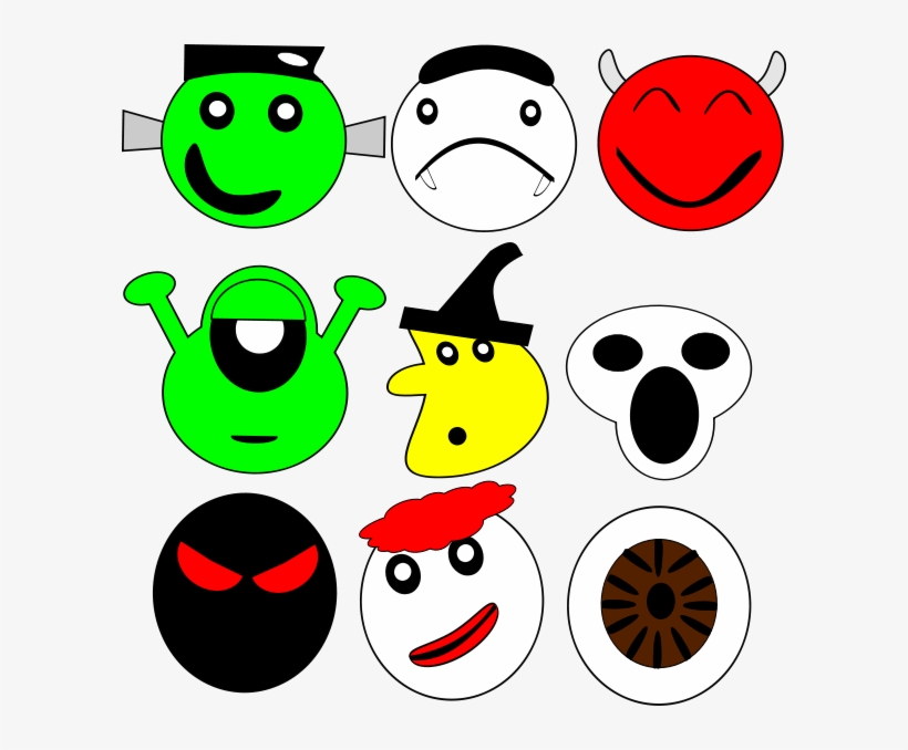 Scarey Faces Png Images - Mascaras Para Imprimir Halloween, transparent png download