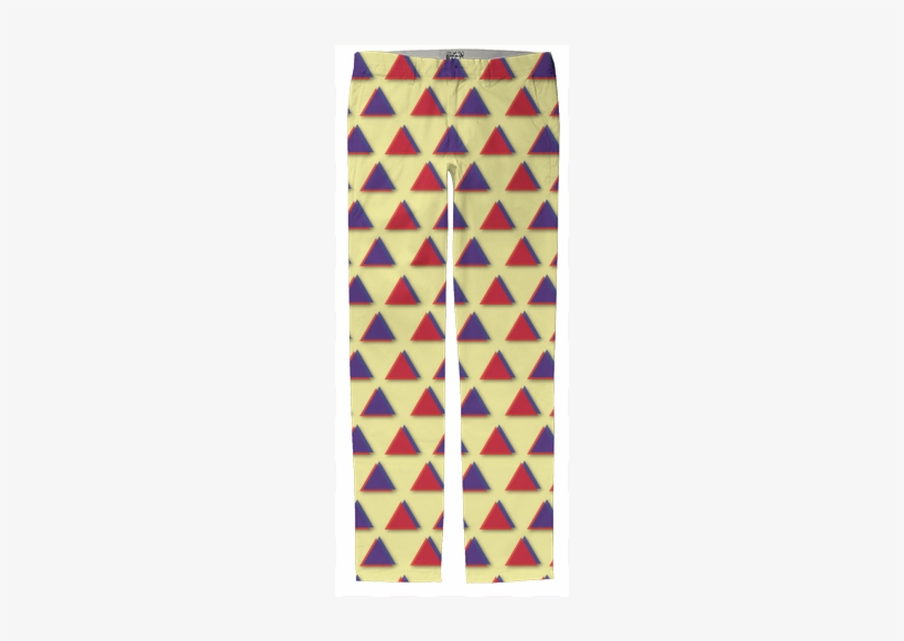 '90s-inspired Triangles On Pastel Yellow Trouser $125 - Hexagon Beehive, transparent png download