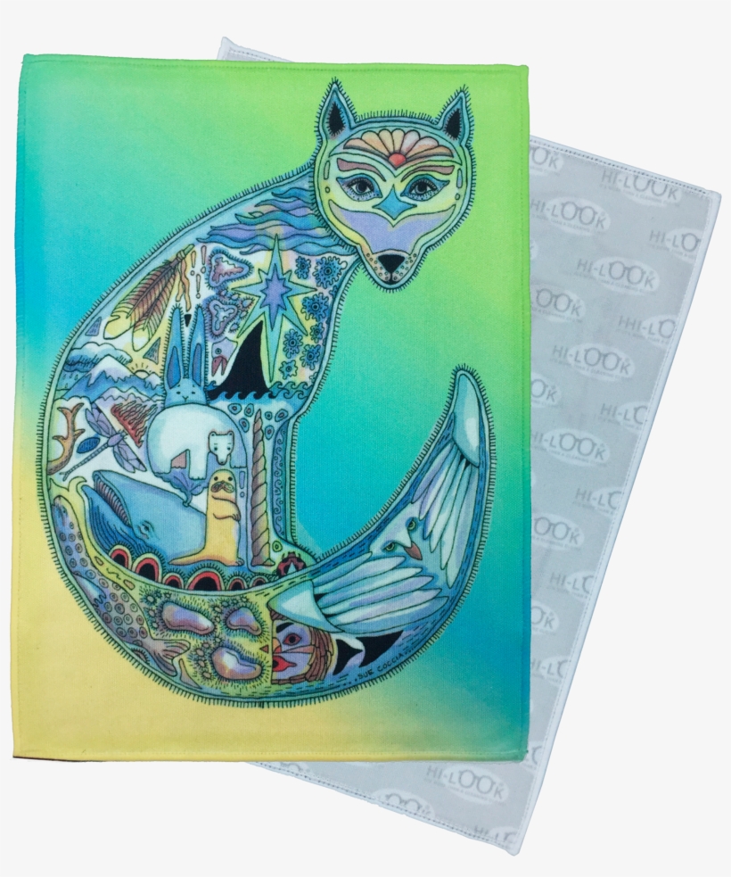 Arctic Fox Microfiber Cleaning Cloth - Toland Home Garden Animal Spirits- Wolf Garden Flag, transparent png download