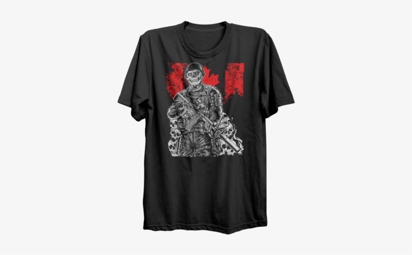 Canadian Soldier Bone Pile T-shirt - Love Boston Sports Tees - Green Line (x-large), transparent png download