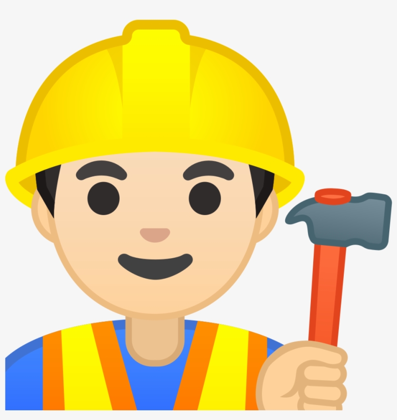 Download Svg Download Png - Construction Worker Emoji, transparent png download