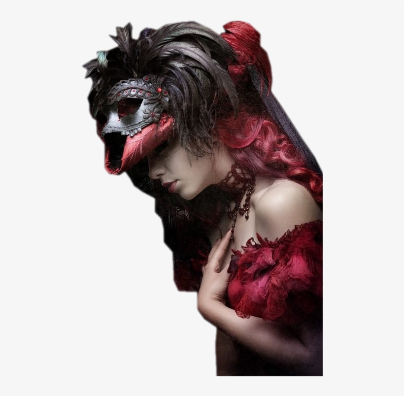 Mes Tubes Femmes Féérique - Red Riding Hood Masquerade, transparent png download