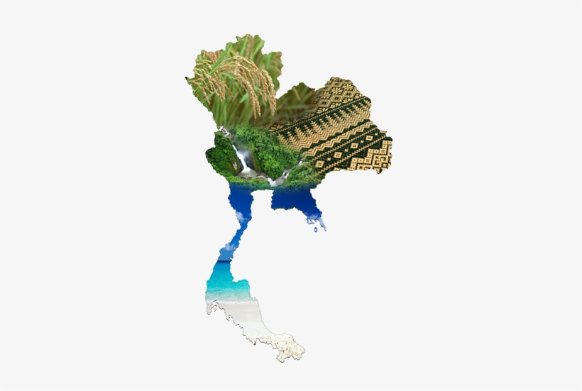 Geography And Climate Thailand Is The World's 50th - Reversible Thai Silk Table Cloth Green / Gold, transparent png download
