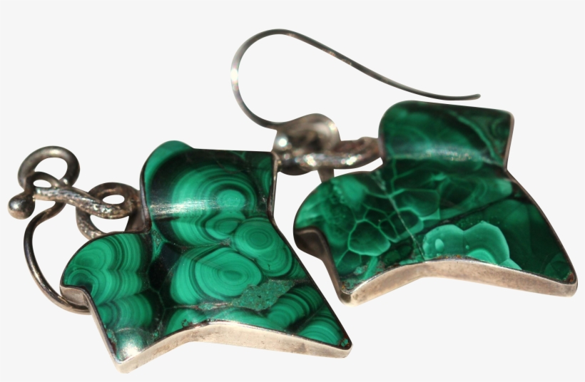 Malachite Ivy-leaf Drop Earrings - Earrings, transparent png download