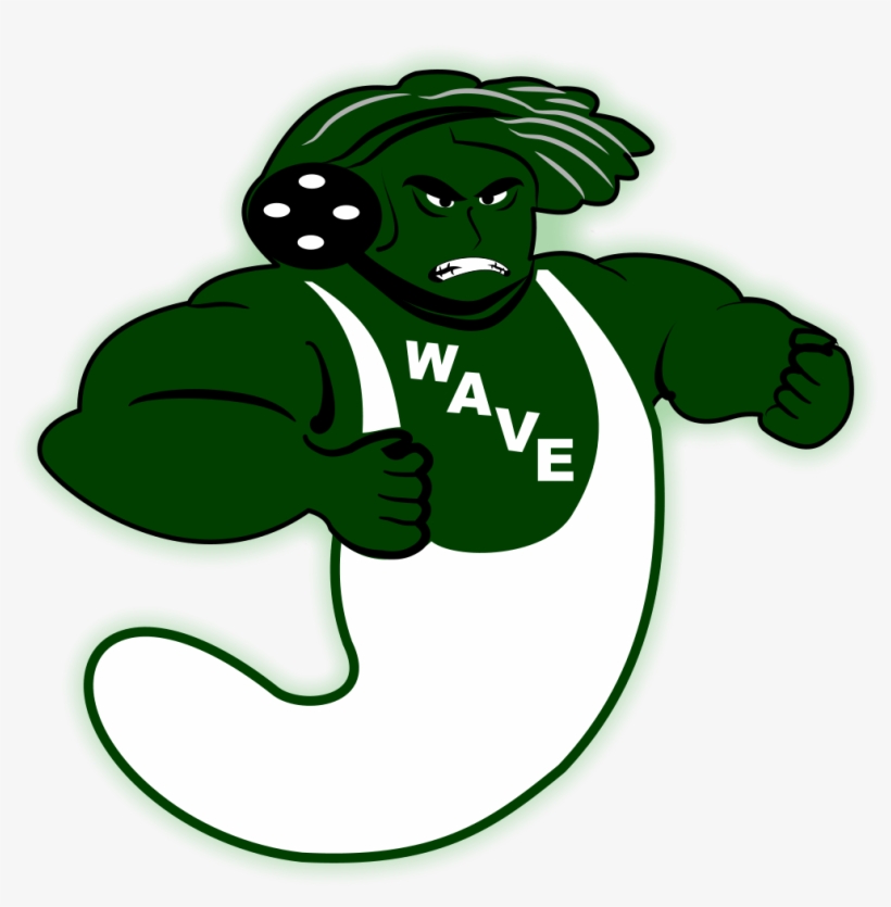New Milford Green Wave Mascot, transparent png download