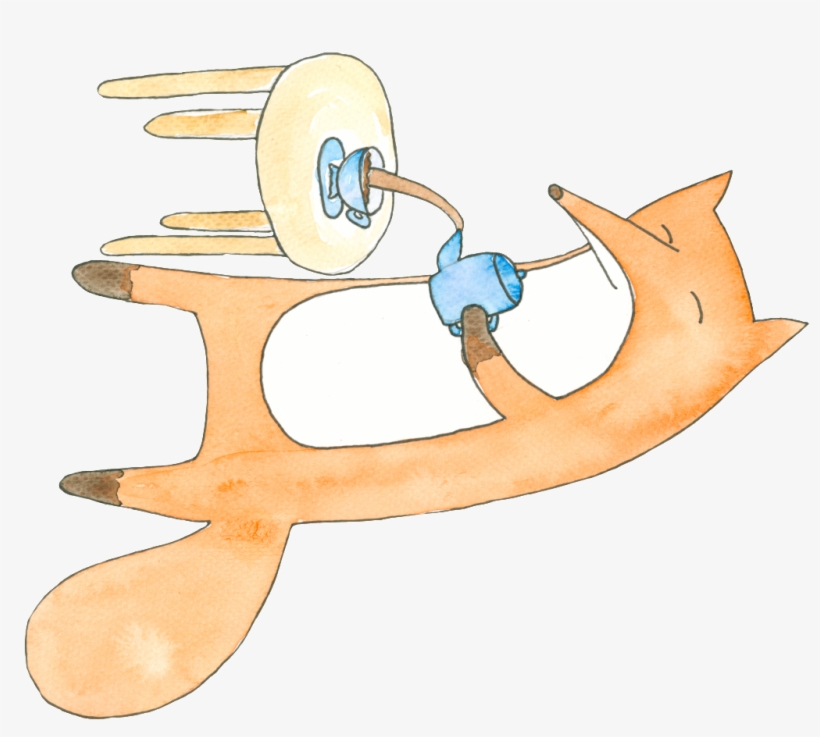 Cute Baby Tea Fox Cartoon Transparent - Portable Network Graphics, transparent png download