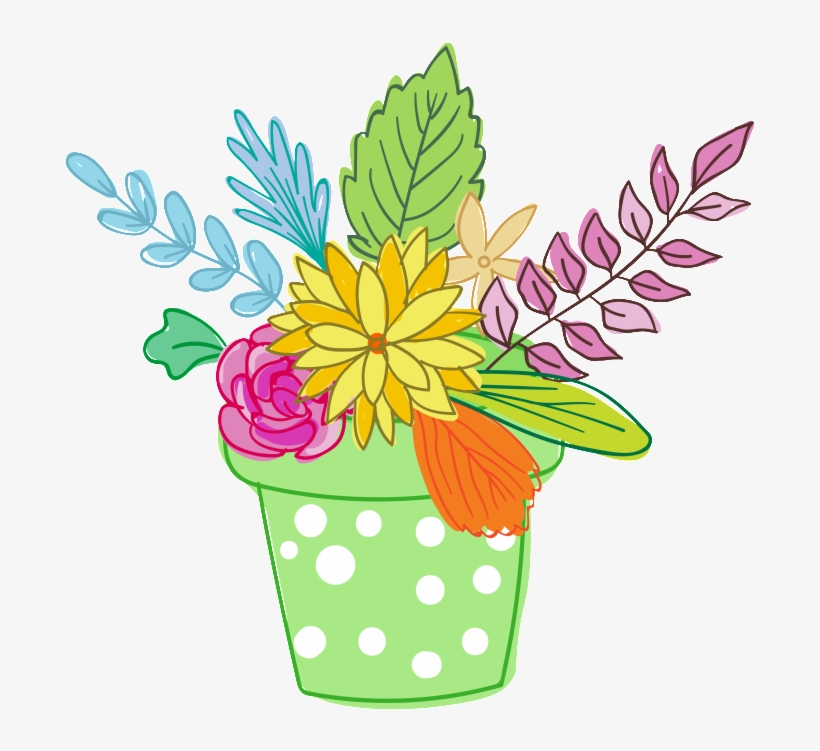 Green Wave Point Flowerpot Transparent Decorative - Flowerpot, transparent png download