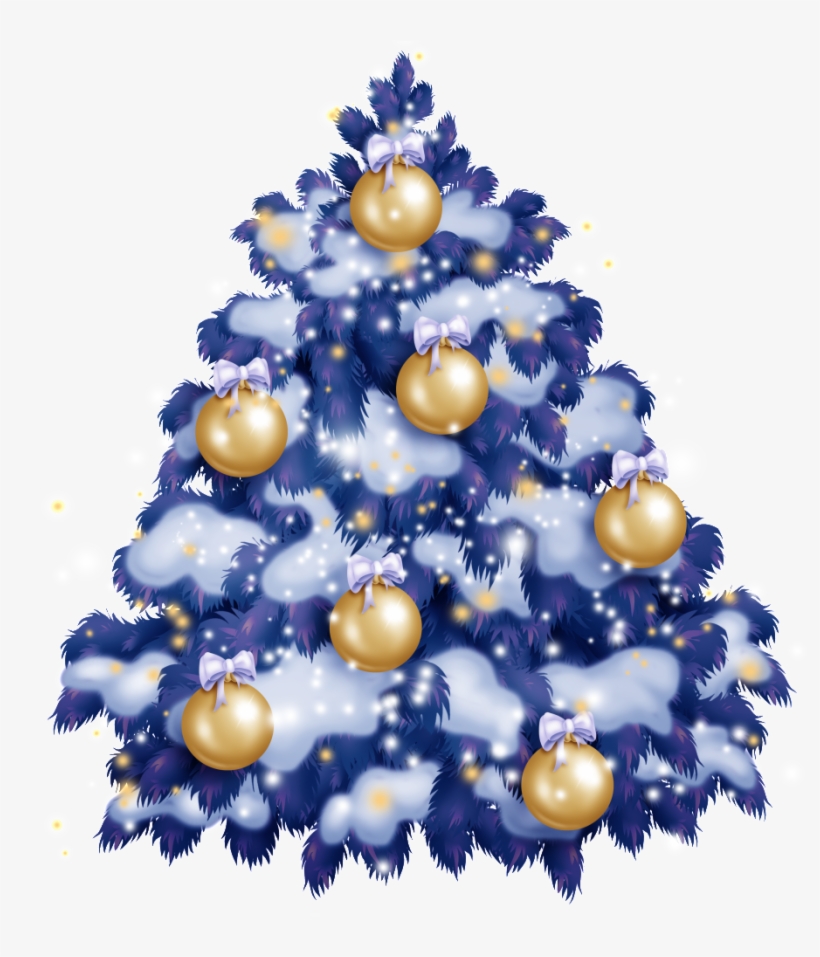 Dark Purple Christmas Tree Png Transparent Material - Blue And White Christmas Tree Png, transparent png download