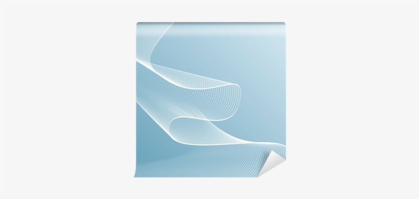 White Elegant Wave Shape Against A Light Blue Background - Graphic Design, transparent png download