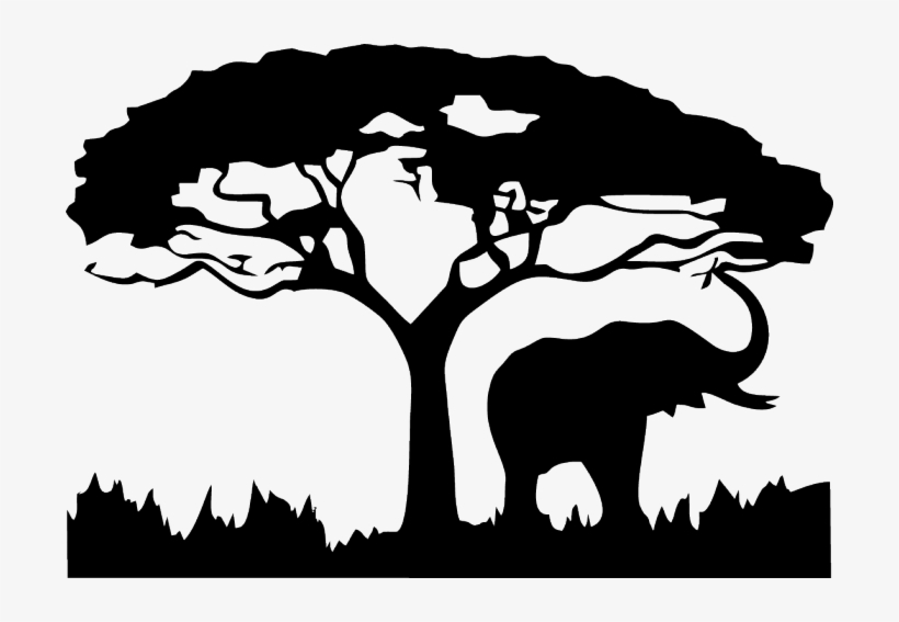 Ma Future Frise - Silhouette Safari Clip Art, transparent png download