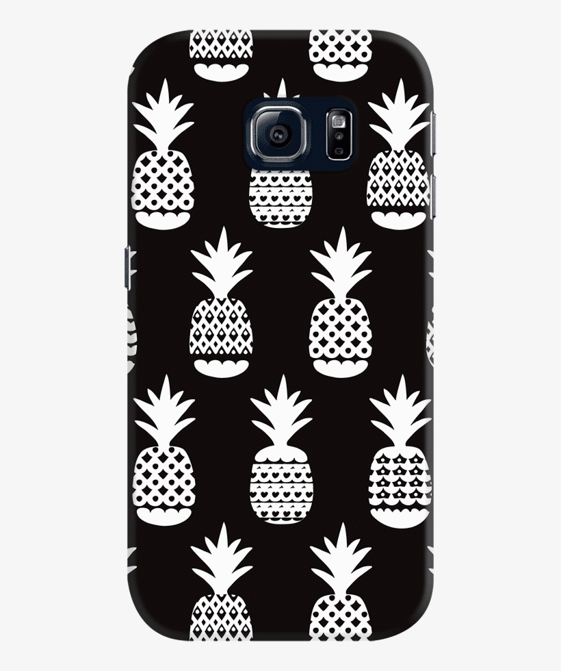 Dailyobjects Black And White Pineapple Case For Samsung - Rainbow Rules Neon Pineapples Satin Style Scarf - Bandana, transparent png download