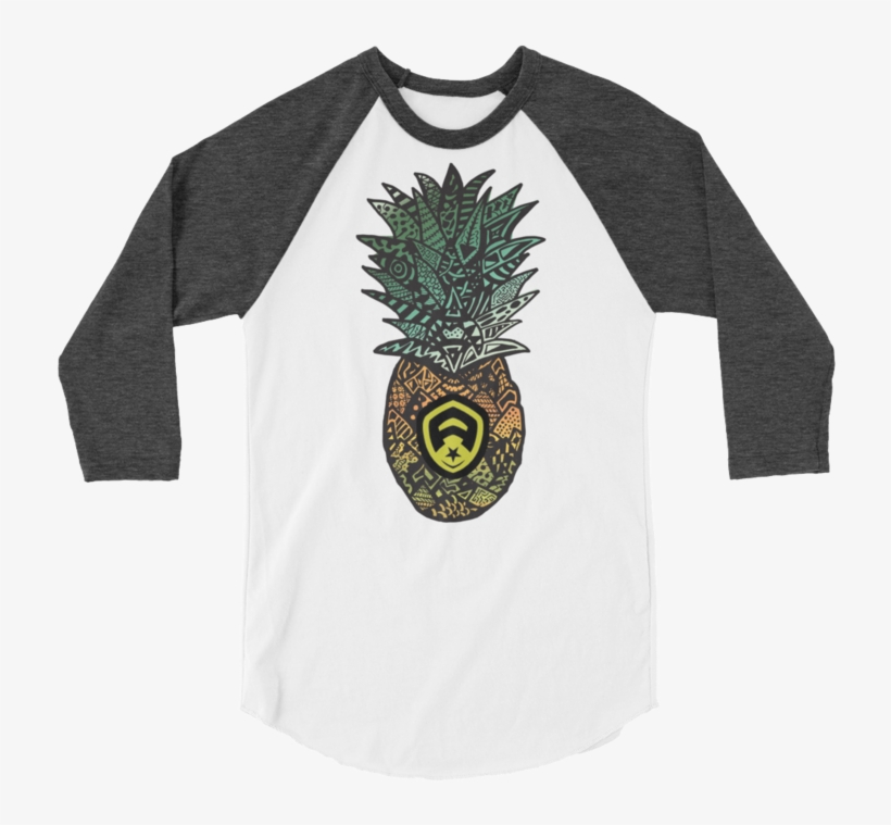 Pineapple 3/4 Sleeve - Raglan Sleeve, transparent png download