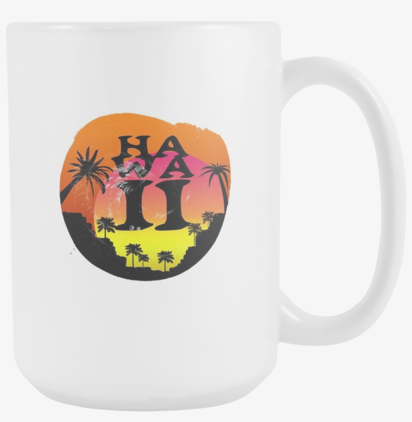 Hawaiian Pineapple Vintage Hawaii Tropical Aloha Black - Mug, transparent png download