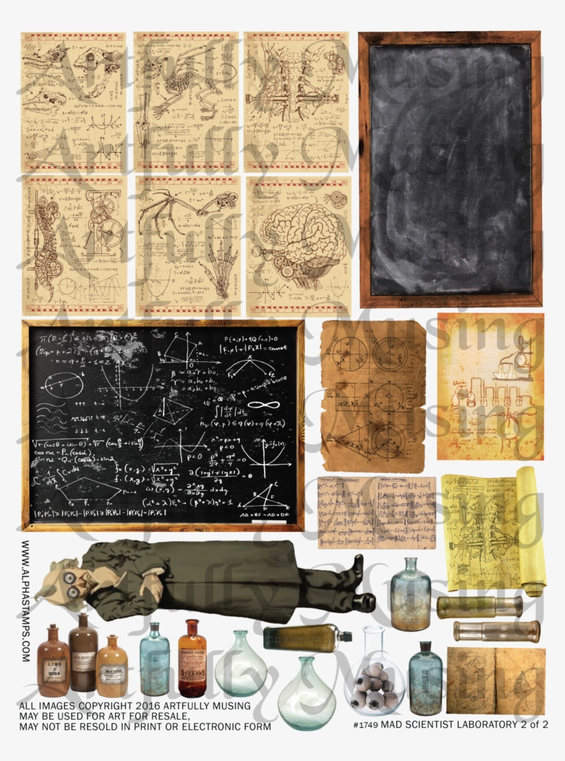 Mad Scientist Laboratory Digital Image Set - Baloušek Diář Student Týdenní Bts9 Vzorce 183641, transparent png download