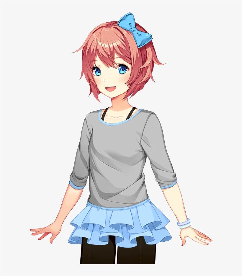 Edited Mediasayori Alternate Outfit - Dank Sayori, transparent png download