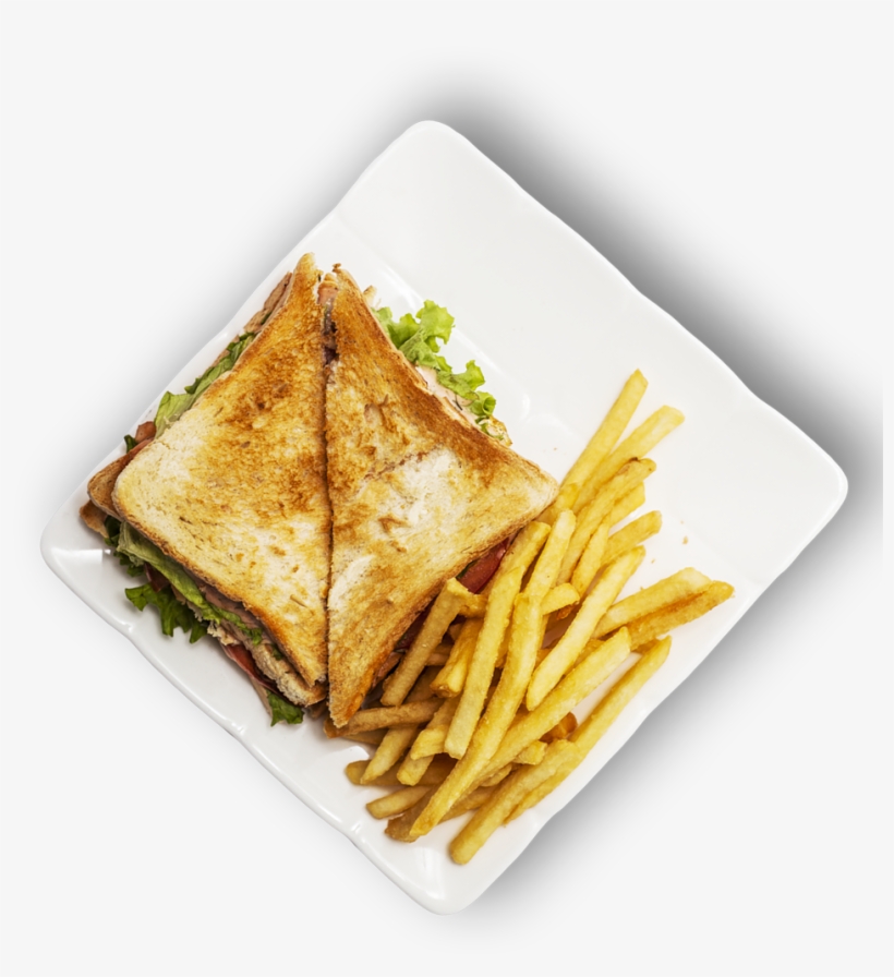 Club Sandwich - French Fries, transparent png download
