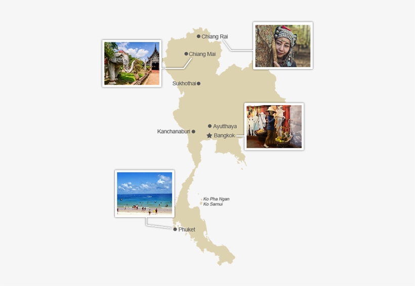 Thailand Regional Guide Map - Atlas, transparent png download