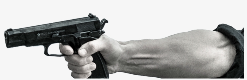 Cropped Pointing Gun 1632373 1 - White Hand Shooting, transparent png download