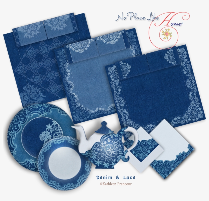 Nplh-denim & Lace Gallery Slide - Denim, transparent png download