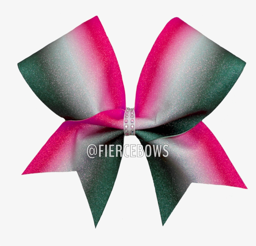 Gunmetal Plus Color Glitter Ombre Cheer Bow - Color, transparent png download