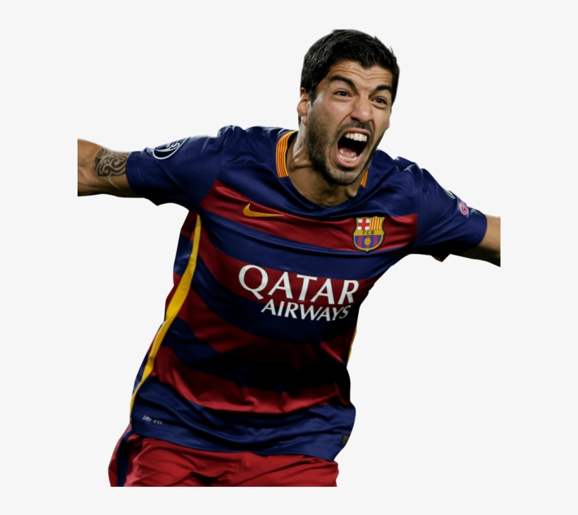 Luis Suárez Goal Running Hd Wallpaper Images - Blue And Black Barcelona Jersey Youth Small, transparent png download