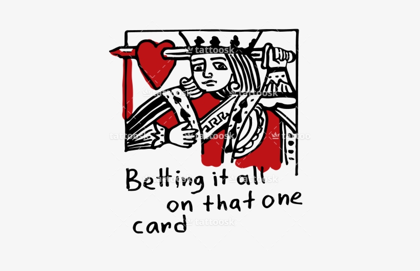 King Of Hearts Tattoo ❥❥❥ Https - König Der Herzen Karte, transparent png download