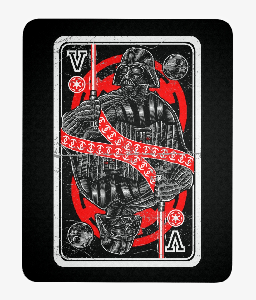 King Of The Darkside Vader Playing Card Mouse Pad - Darth Vader Playing Cards, transparent png download