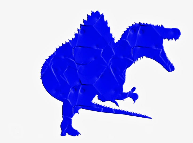 Spinosaurus Clipart Blue - Silueta De Spinosaurus, transparent png download