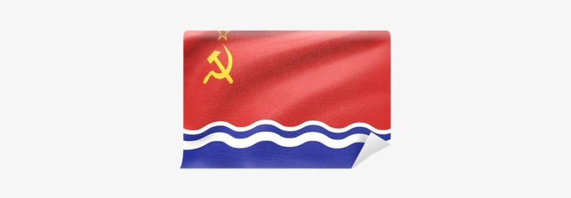 Ukraine Soviet Union Republic Flag Leather Textured - Mural, transparent png download