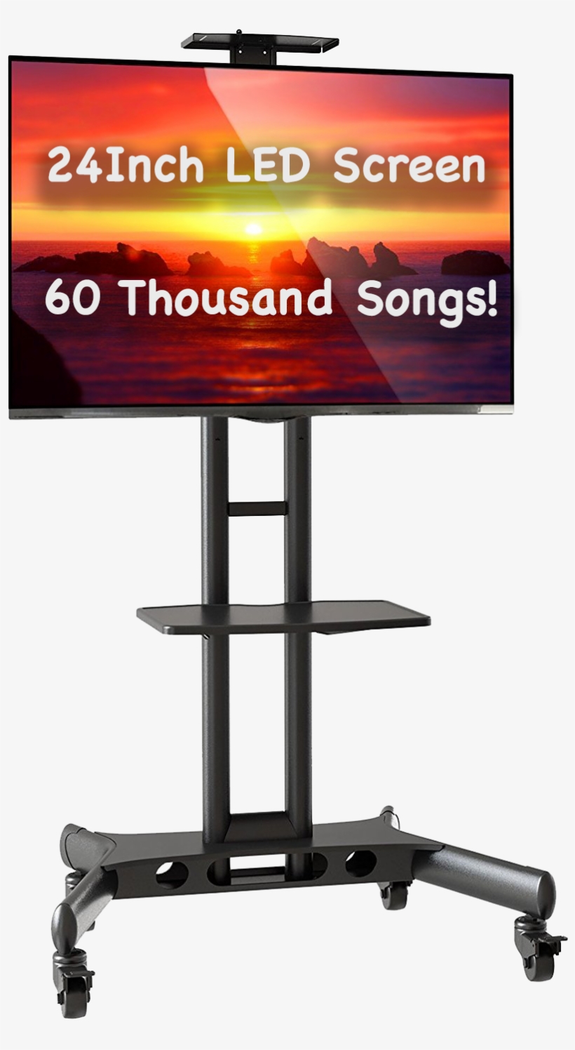 Karaoke Hire 24 Inch Screen Television Portable Tv Stand PNG Image