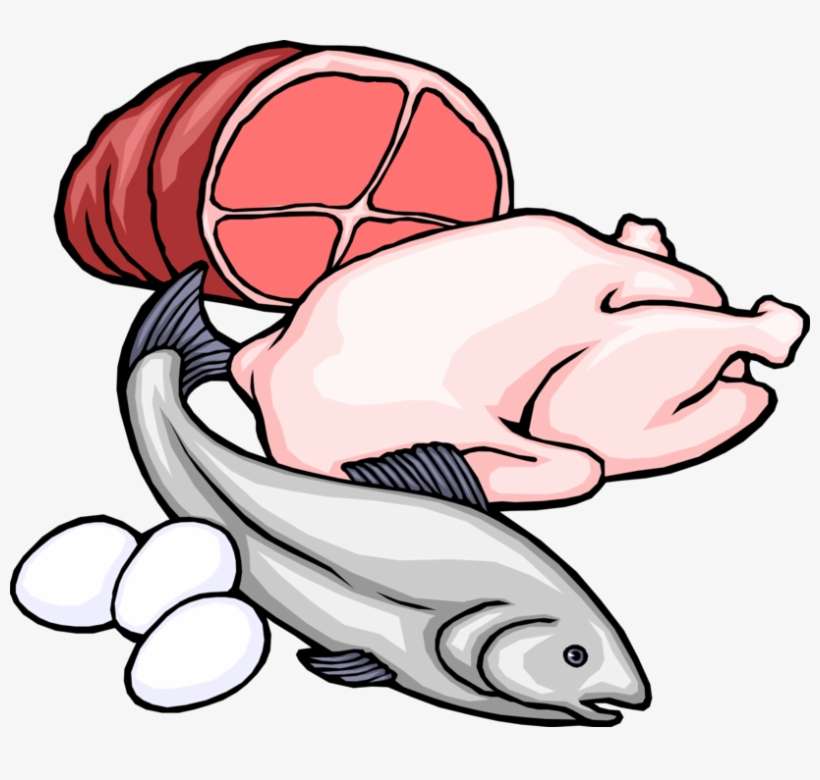 Jamón, Aves, Pescado Y Huevos Libres De Derechos Ilustraciones - Meat And Poultry Clip Art, transparent png download