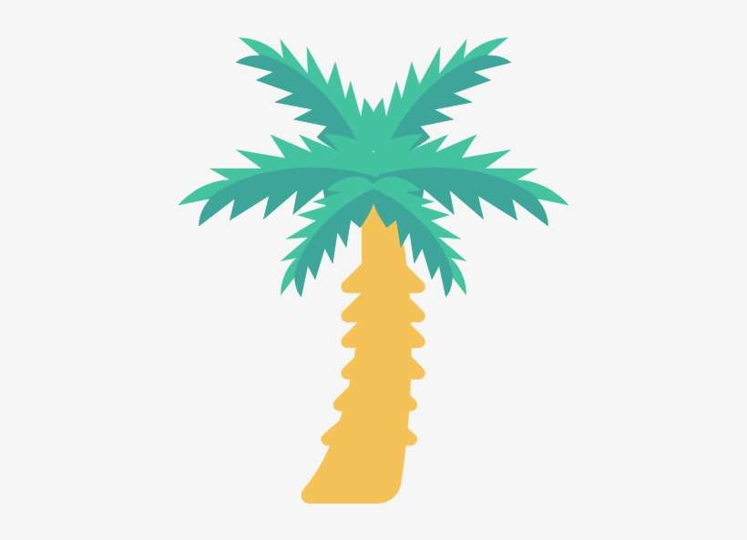 Coconut Tree Free Icon - Flat Coconut Tree Png, transparent png download