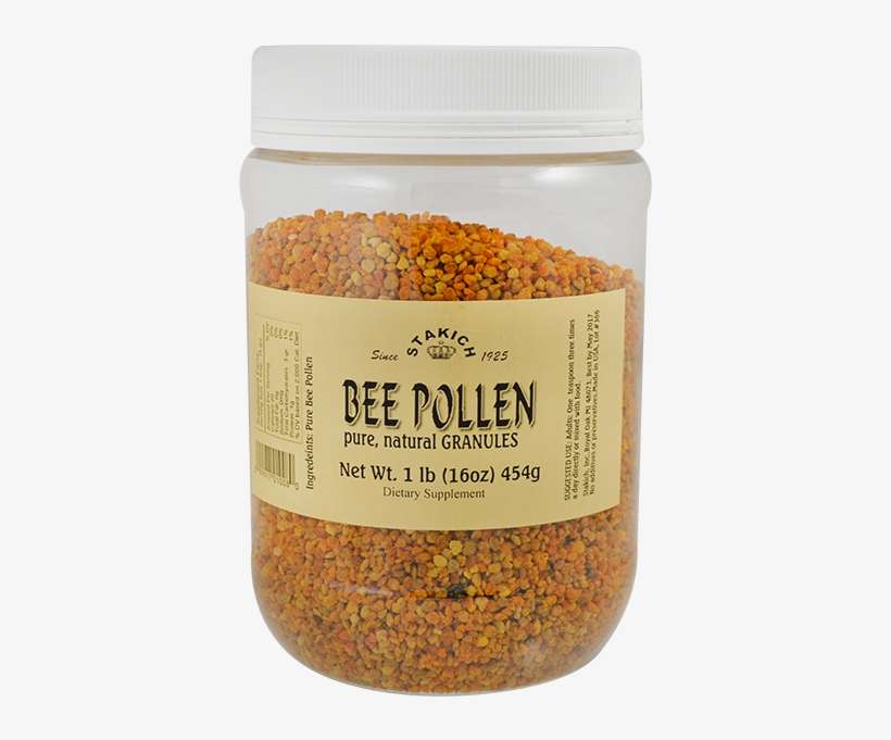 Stakich Honey Bee Pollen Granules Jar-1 Lb - Stakich Bee Pollen - 1 Lb Granules, transparent png download