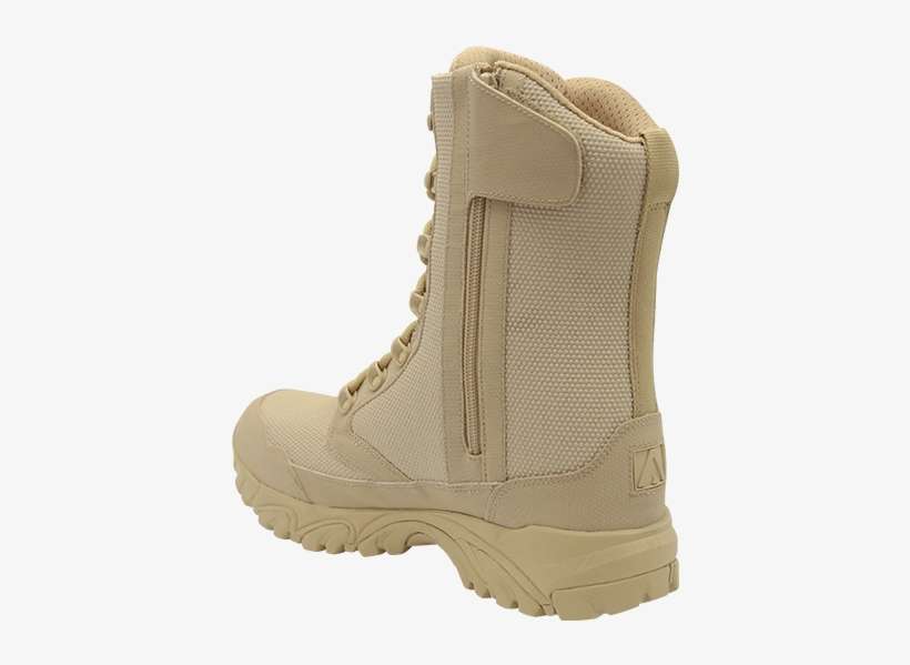 Zip Up Combat Boots 8" Tan Inner Heel With Zipper Altai - Combat Boot, transparent png download